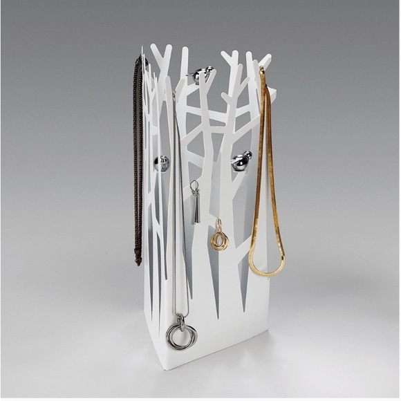 COPY - Umbra Canopy White Metal jewellery stand/display 3 chrome birds! - Picture 7 of 10